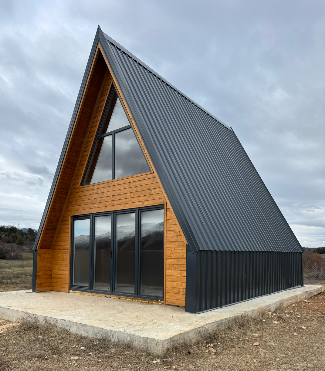 Large A-frame house